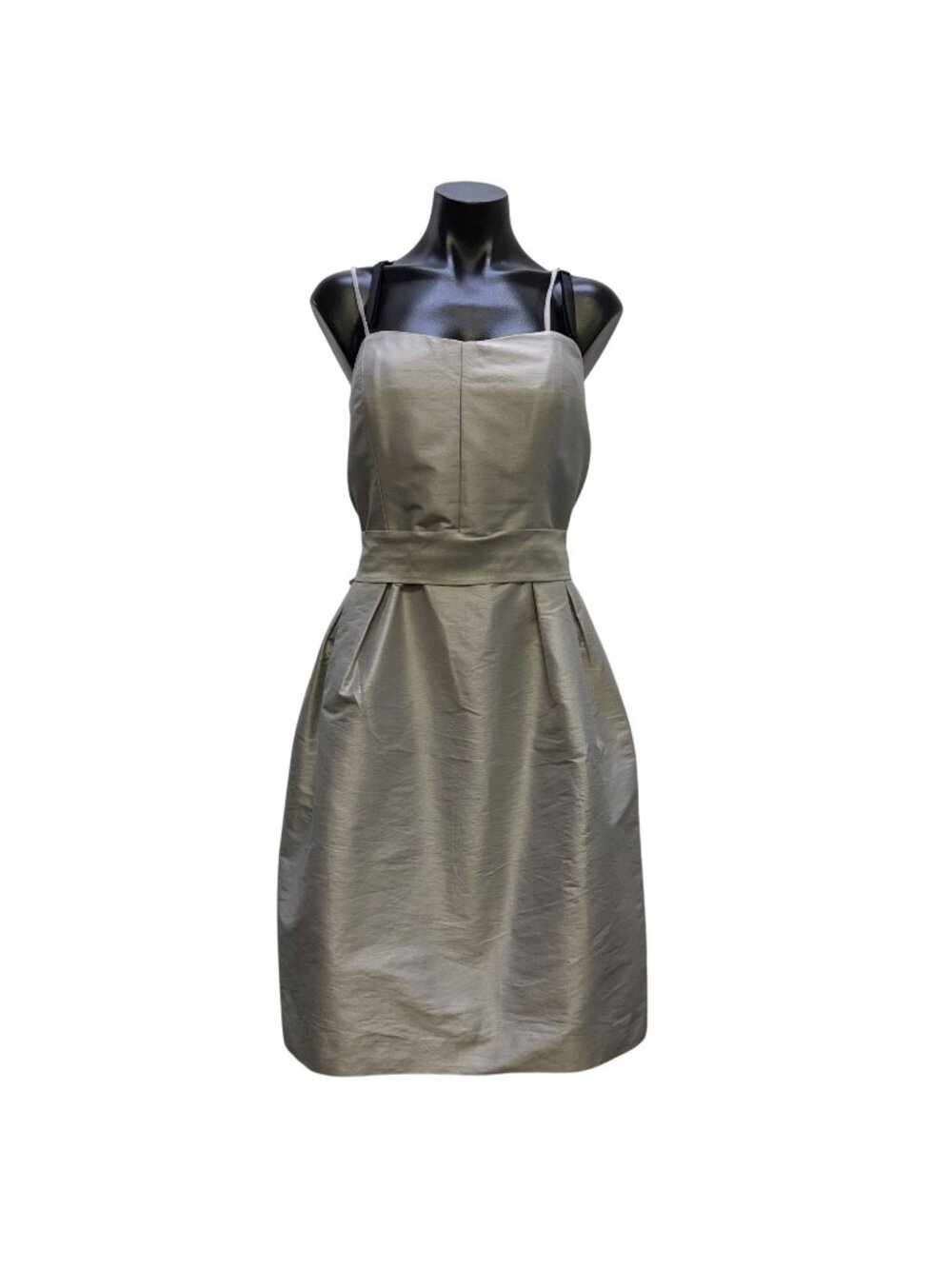 JS Boutique Gray Belted Sheath Dress With Back Tie Bow Size 12